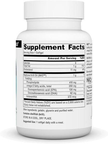 Source Naturals NKO Neptune Krill Oil, Supports Heart Health and Cell Membrane Integrity* - 30 Softgels