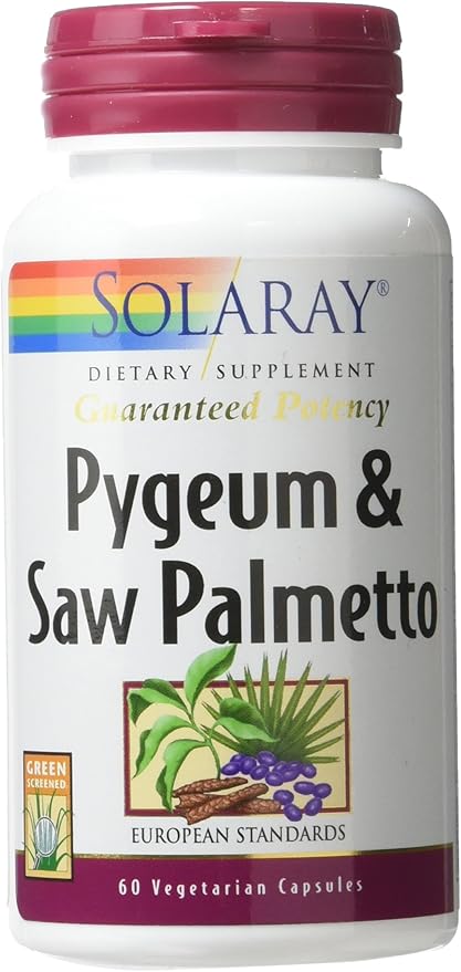 Solaray Pygeum and Saw Palmetto Supplement, 60 Count