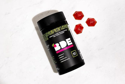 BDE Wildcrafted Sea Moss Gummy Maca Root, Beets, Lions Mane Mushroom, Vitamin D + E - Vegan Collagen, Zinc, Immunity & Detox, Gut Health - 60 Count