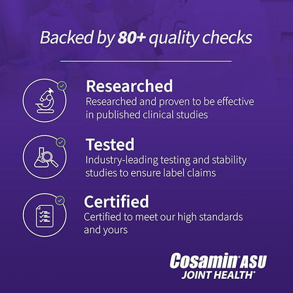 Nutramax Cosamin® ASU Joint Health Supplement with Glucosamine, Chondroitin & ASU for Men’s & Women's Joint Health, 90 Capsules