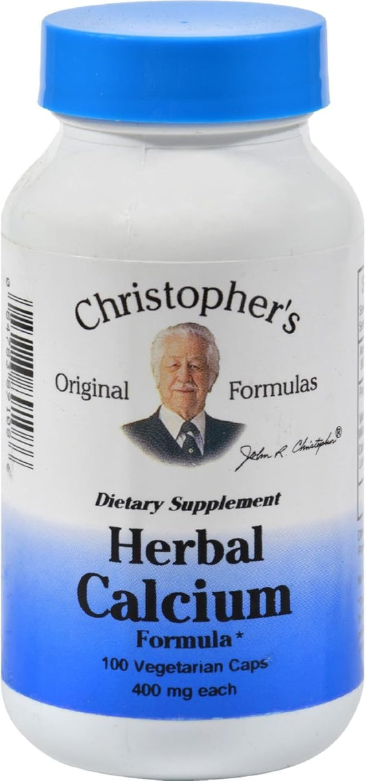 Christopher's Original Formulas Herbal Calcium, Natural Bone Support, 100 Caps, Pack of 1
