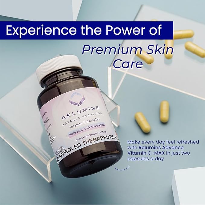 Relumins Advance Nutrition 3-Bottle Supplement Set – Gluta 1000 with Reduced L-Glutathione, Vitamin C MAX, Immune Function & Overall Wellness – Vegan, Halal, Kosher, cGMP Certified