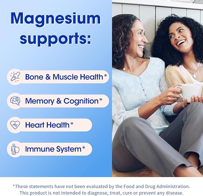 Magnesium Bisglycinate 100% Chelated, Maximum Absorption, Magnesium Supplement for Sleep & Calmness, Supports Heart Healthy, Muscle & Bones, Non-GMO, 180 Capsules