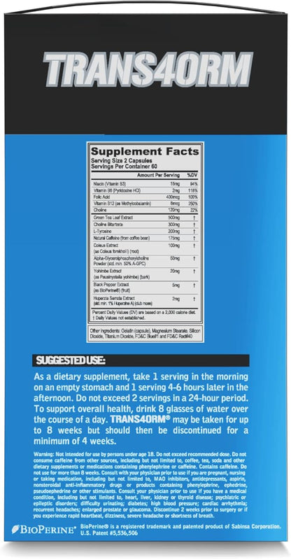 EVL Weight Loss Support Stack - Trans4orm Thermogenic Fat Burner & Metabolism Support Pills with Green Coffee Bean Extract and Forskolin Plus LeanMode Non-Stimulant