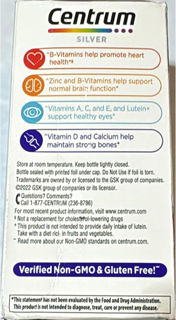 Centrum Silver Women Multivitamin for Womens 50 Plus, Multivitamin Supplement with Vitamin D3, B Vitamins, 65 Tablets (Pack of 1)