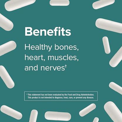 Webber Naturals Magnesium Citrate, 150 mg Per Capsule, 250 Capsules, High Absorption, Helps Support Bones, Teeth and Proper Muscle & Heart Function, Gluten & Dairy Free