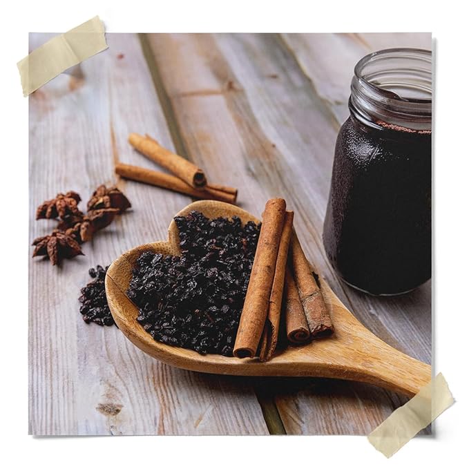 Fermentaholics | USDA Organic Dried Elderberries - 1 LB | All Natural Free of Chemicals | for Syrup, Gummies, Kombucha, Tea, and Wine | Sambucus Nigra | Elderberry Syrup Instructions Included