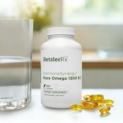 Omega 1300 EC Fish Oil Softgels - High-Strength Omega 3 Supplement with Enhanced Absorption - IFOS Verified, Enteric Coated, 600mg EPA, 260mg DHA - 60 Count