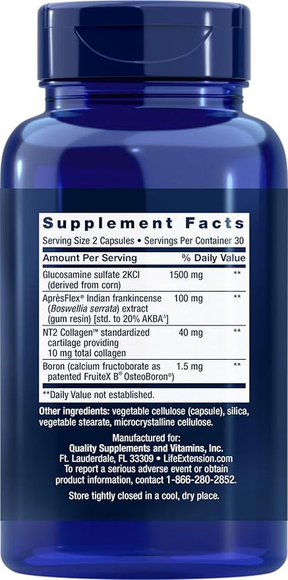 Life Extension ArthroMax Advanced with NT2 Collagen & ApresFlex, 60 Capsules (Pack of 3)