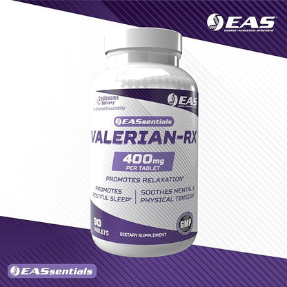 Experimental and Applied Sciences Valerian-RX Valerian Root 400mg | Promotes Relaxation & Restful Sleep | Gluten Free, Non GMO | Better Absorption with Cyclosome Delivery | 90 Tablets