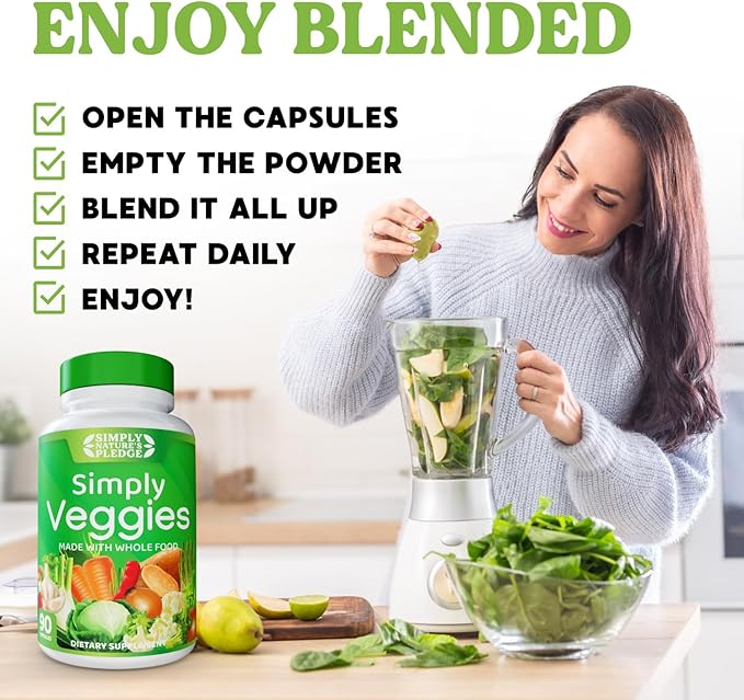 Simply Nature's Pledge - Made with Whole Food Superfoods, Packed with Beta Carotene & 18 Different Vegetables - 100% Soy Free