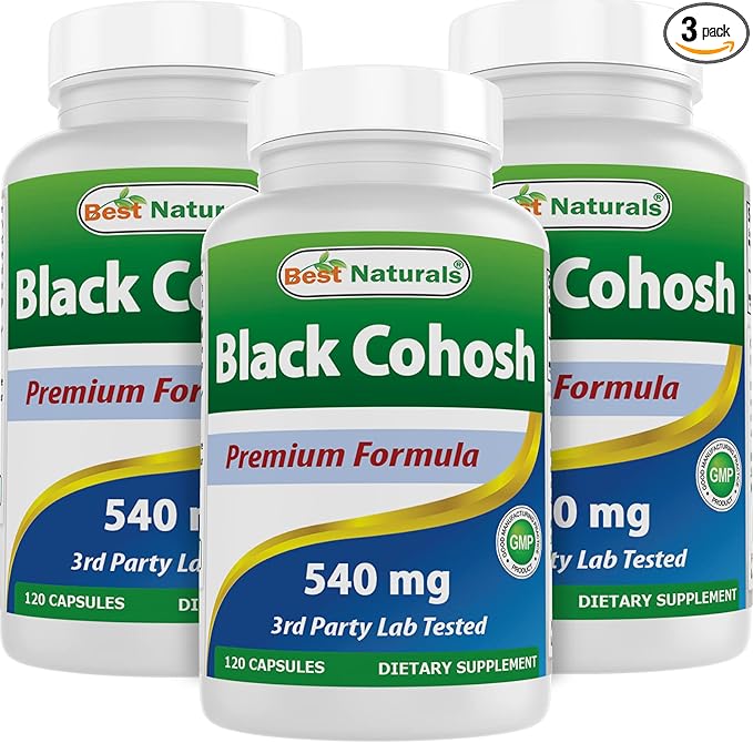 Best Naturals Black Cohosh 540 Mg 120 Capsules (120 Count (Pack of 3))