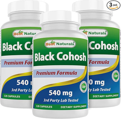 Best Naturals Black Cohosh 540 Mg 120 Capsules (120 Count (Pack of 3))