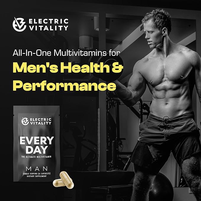 Multivitamins for Men - All in One Pack for Energy and Focus, Mens Vitamins for Mental Performance and Health, Packed with Tongkat Ali, Shilijit, Vitamin C, B3, B1, A, B12, 30 Pk