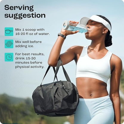 KEY NUTRIENTS Pre Workout Powder with 5 Electrolytes - Blue Raspberry No Sugar - 150mg Caffeine, L-Citrulline, Beta Alanine, L-Tyrosine - Natural Preworkout for Men & Women (30 Servings)