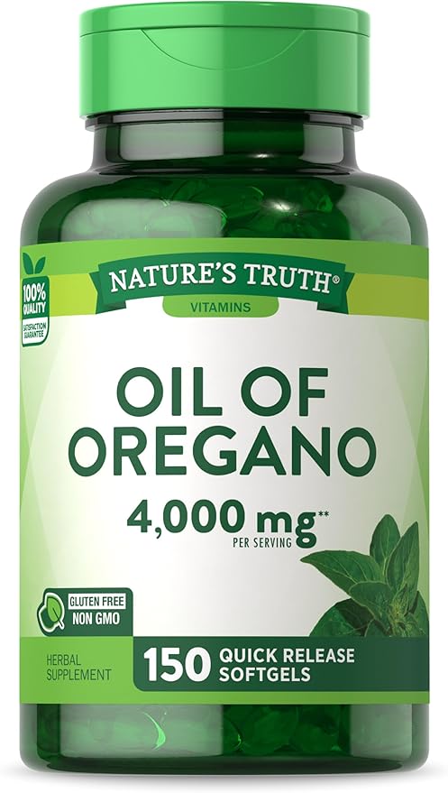 Nature's Truth Oil of Oregano Softgels | 4000 mg | 150 Count | Non-GMO & Gluten Free Herbal Supplement