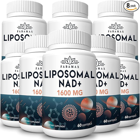 1600 mg Liposomal NAD Supplement, 98% Pure NAD+ Supplement, Superior Absorption, Alternative to Nicotinamide Riboside or NADH to Boost NAD+ for Aging Defense, Energy, Longevity, 480 Softgels