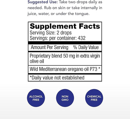 Physician's Strength OregaWild Extra Strength - 30 mL - 100% Wild Oregano Oil - 432 Servings