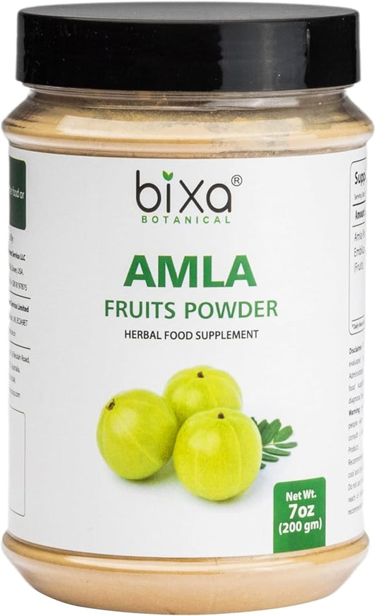 Amla Powder (Indian Gooseberry, Emblica officinalis) Ideal Vitamin C Supplement | Pure & Natural Super Food Supplement to Boost Immunity and re-Energise Generally weak Body (200g Powder)