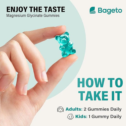 Magnesium Glycinate Gummies Sugar Free 90 for Adults & Kids,400mg Chewable Magnesium Gummies with 200mg L-Threonate,Ashwagandha,Vitamin D,B6,B12,Calcium for Sleep,Stress & Muscle,Relief,Mixed Berry