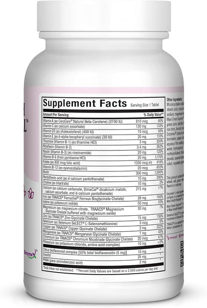 Maxi Health One Prenatal - Womens Prenatal Vitamins with Iron - Enhanced Absorption & Bioavailability - Daily Multivitamin for Women - Multi Vitamin & Mineral Supplement for Adults - 60 Tablets