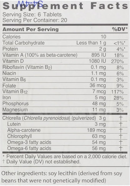 Sun Chlorella, Sun Chlorella 500Mg, 120 Count