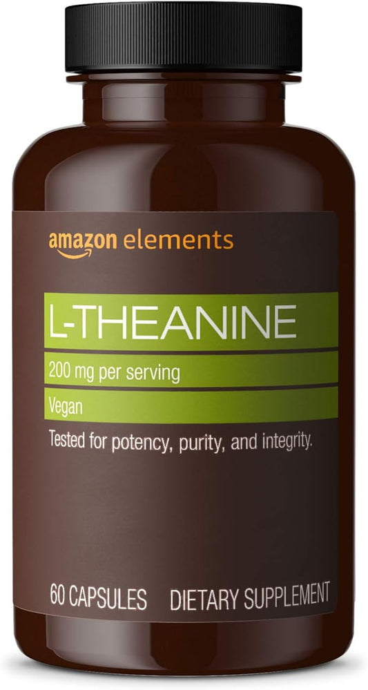 Amazon Elements Theanine 200mg 60 Capsules