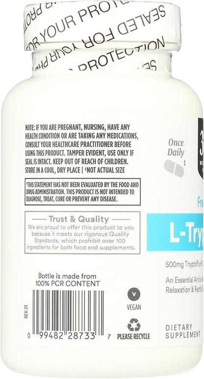 365 by Whole Foods Market, Free-Form L-Tryptophan 500mg, Vegan, 60 Capsules
