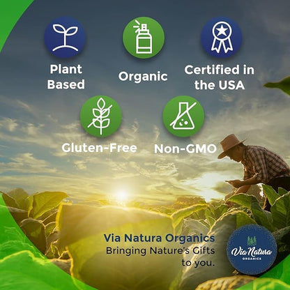 Magnesium Glycinate 200 mg | Gluten Free | Non-GMO | 60 Tables by Via Natura Organics