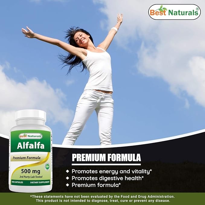 Best Naturals Alfalfa Green Super Food 500 mg & Magnesium Glycinate 425 mg