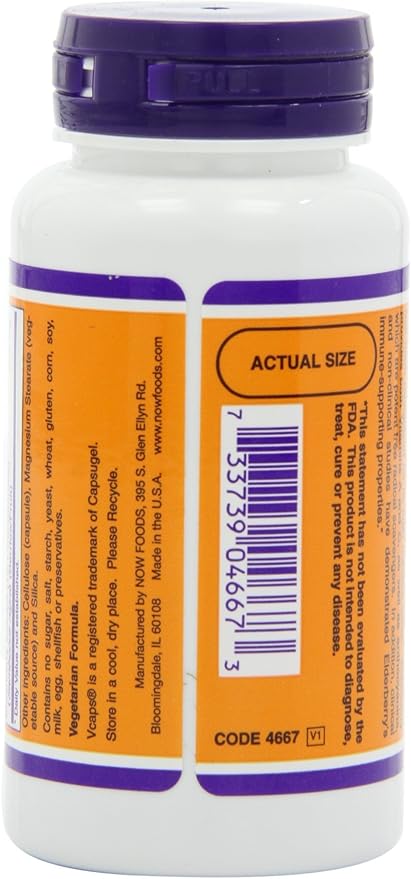Now Foods Elderberry 500 Milligrams, 60 Veg Capsules (Pack of 2)