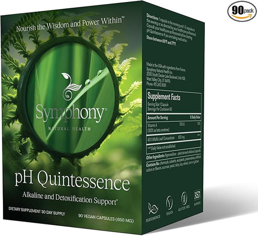Natural Health International pH Quintessence - 40:1 Alfalfa Concentrate - 90 Vegan Capsules (30 Day Supply) – Alkaline The Body, Balance pH and Support Detox