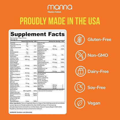 Manna Vitamins Evolved Liposomal Multivitamin - Daily Multivitamin Provides 20 Vitamins and Minerals - Multivitamins for Men and Women - Boosts Immune System, Supports Energy and Metabolism 3 Pack
