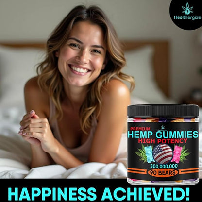 Hemp Gummy Edibles Calm Sleep-Support Peace and Relaxation-High Strength, Tasty Fruity Flavors-Made in USA
