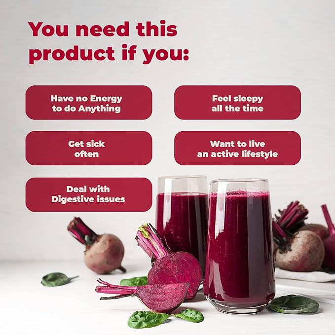 PUREHEALTH RESEARCH Reds Superfoods Powder - Only 10 Calories Fruit and Vegetable Adaptogen Drink with Beetroot, Polyphenols, Probiotic Powder - Antioxidants Supplement for Energy, 30 Servings