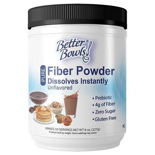 Unflavored Fiber Powder, Instant, Sugar-Free & Gluten-Free, 8 Ounce
