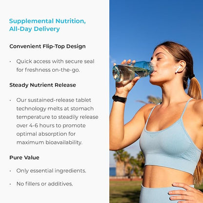 ENDUR-VM - WITHOUT IRON – Sustained-Release Daily Multi-Vitamin - Vitamin A, Vitamin C, Vitamin D, Vitamin E, Vitamin B12 - Zinc for Immune Health Support + Calcium & More - 60 Tablets