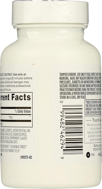 365 by Whole Foods Market, Melatonin 1mg Lozenges, Peppermint Flavored, 120 Count