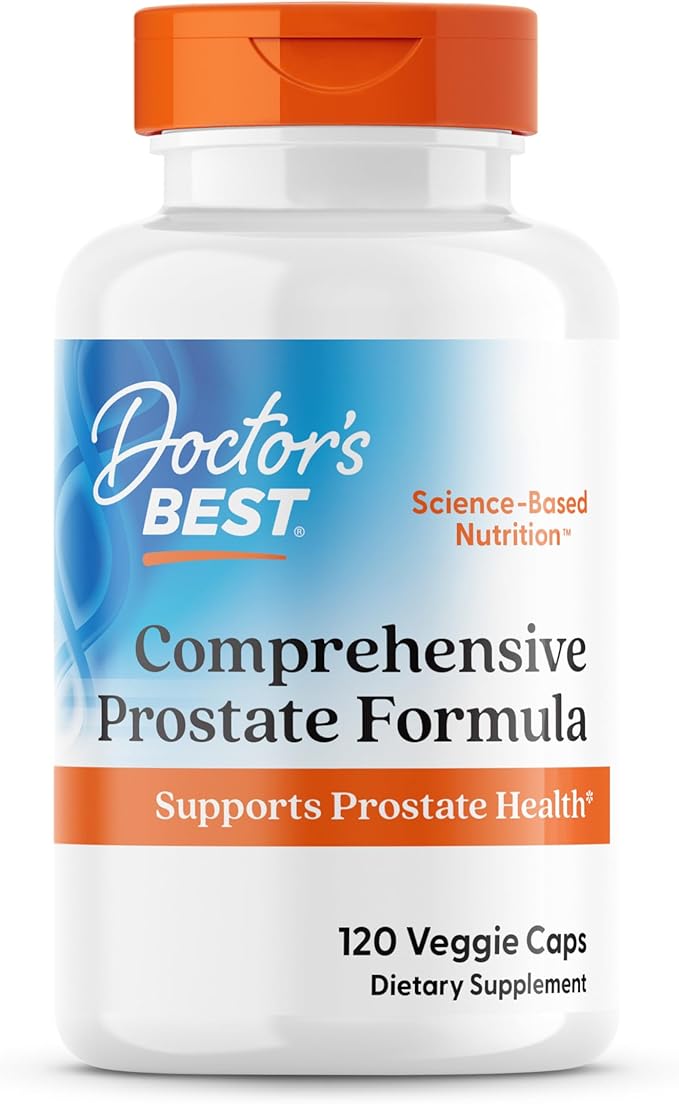 Doctors Best Comprehensive Prostate Formula with SelenoExcell and CardioAid, Supports Prostate Health, Gluten Free, Vegetarian 120 Veggie Caps
