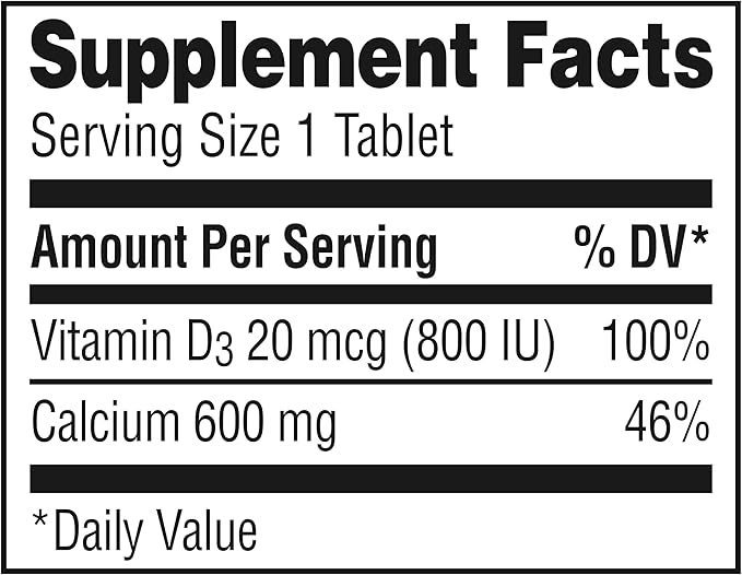 Caltrate 600 Plus D3 Calcium and Vitamin D Supplement Tablets, Bone Health Supplements for Adults - 60 Count
