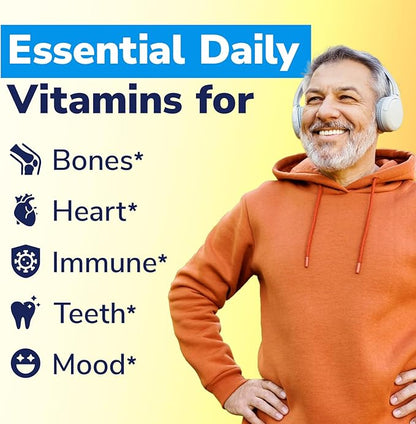 Vitamin D3 K2 Supplement, 10000 IU D3 / 200 mcg K2 MK7, Calcium Absorption, Bone, Heart, Immune & Muscle Support, Enhanced Absorption, No Soy, Easy to Swallow, 300 Softgels