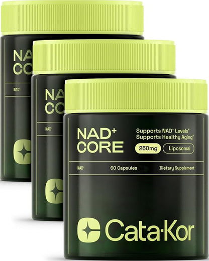 NMN Supplement Alternative - Liposomal NAD CORE LipoNAD 250mg - 30-Day Supply - Pack of 3 - High Purity NAD Supplement for Anti-Aging, Energy, Focus - 60 Capsules