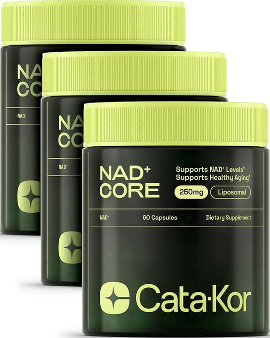 NMN Supplement Alternative - Liposomal NAD CORE LipoNAD 250mg - 30-Day Supply - Pack of 3 - High Purity NAD Supplement for Anti-Aging, Energy, Focus - 60 Capsules
