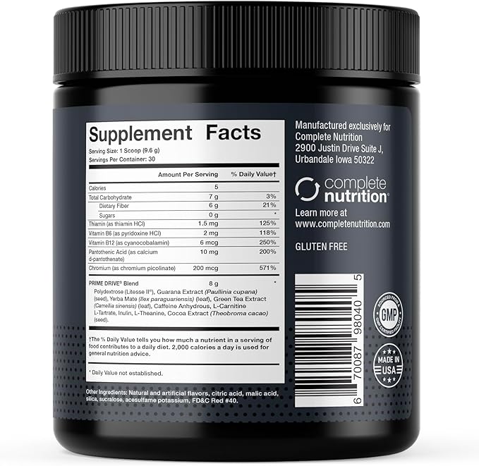 Prime Drive Energy Strawberry Melon Pre Workout Energy Drink Powder, Provides Extreme Energy, Focus and Intensity, Boosts Metabolism 10.2oz (30 Servings)