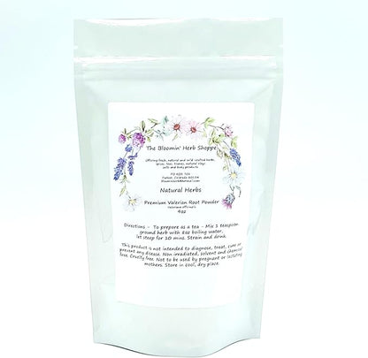 Premium Valerian Root Powder 4oz Valeriana officinalis The Bloomin Herb Shoppe Bulk Tea Tinctures