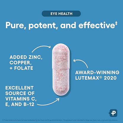 Areds 2 Eye Vitamins - Lutein, Zeaxanthin & Bilberry Extract - Supports Eye Strain, Dry Eyes, and Vision Health - 2 Award-Winning Clinically Proven Eye Vitamin Ingredients - Carotenoid Blend