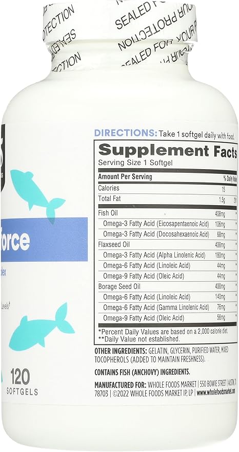 365 by Whole Foods Market, Omegaforce 3-6-9 Complex, 120 Count