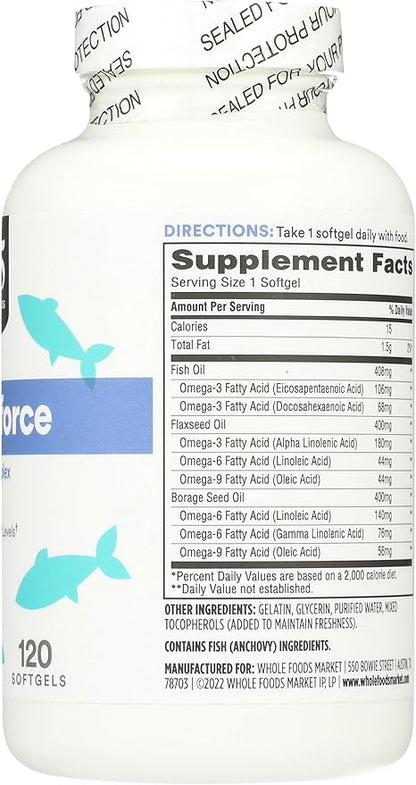 365 by Whole Foods Market, Omegaforce 3-6-9 Complex, 120 Count