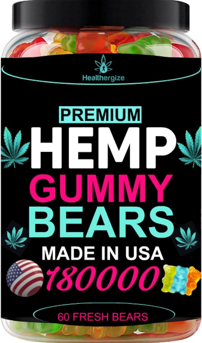 2Pack Hemp Oil and Hemp Gummies Gummy Bears Combo Set-Peace and Relaxation, Relief, Soothing, Discomfort, Sleep-Full Body High Care-Made in USA