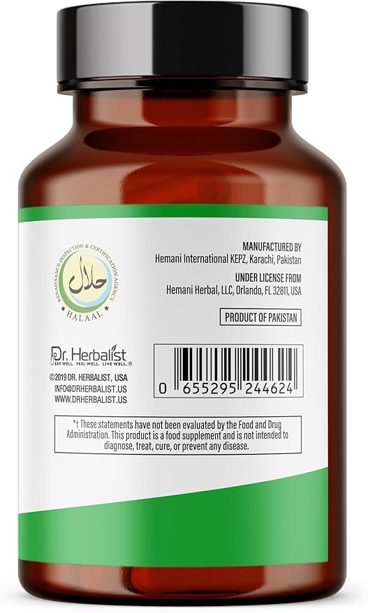 Dr. HERBALIST Psyllium Husk Capsules | 500mg Fast Absorbing Psyllium Fiber | Easy to Swallow & Digest | Digestive Health Support | Dietary Fiber Supplement | Fiber Capsules | Psyllium Fiber Capsules